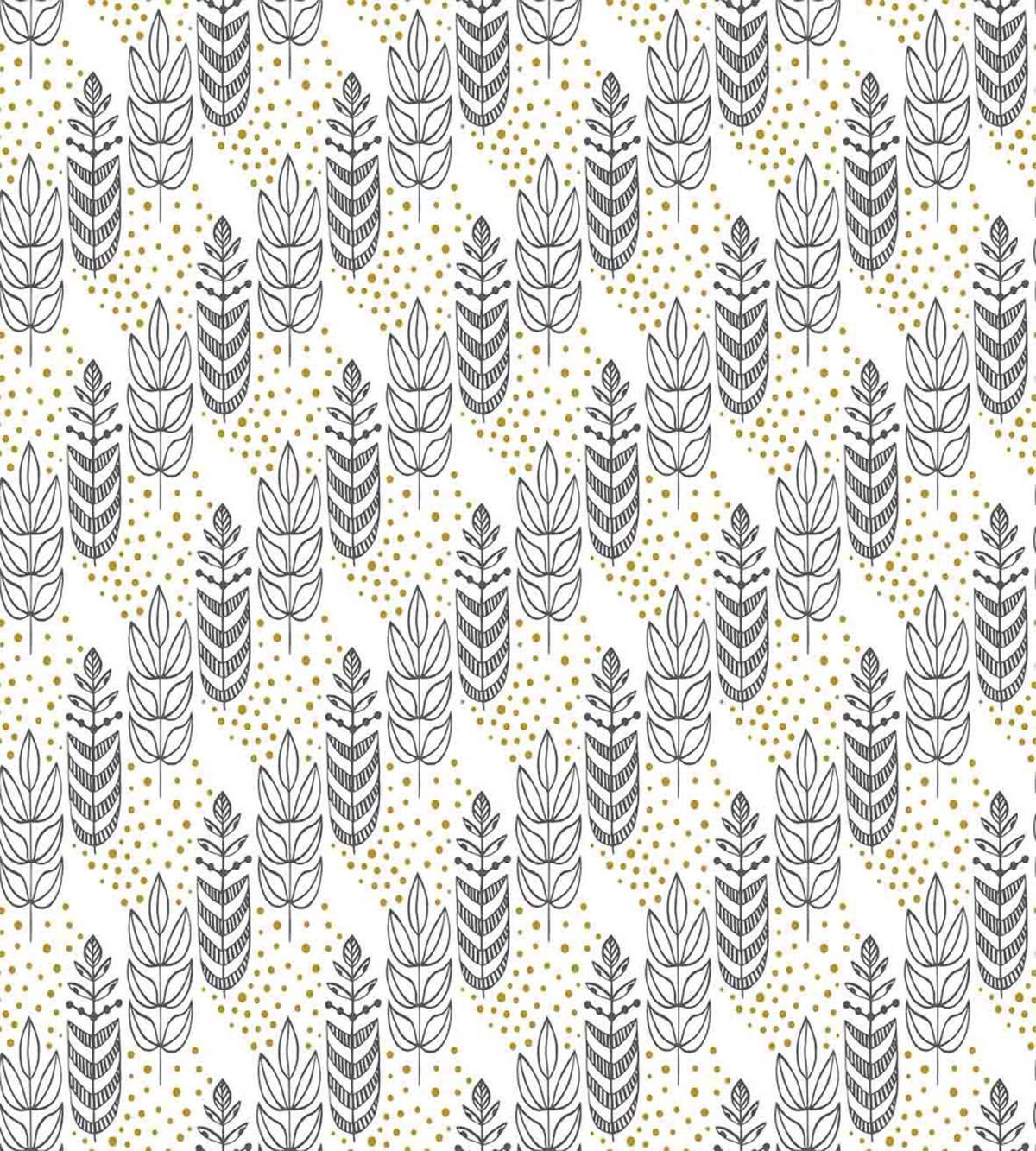 Outline Leaves and Spots — Pattern