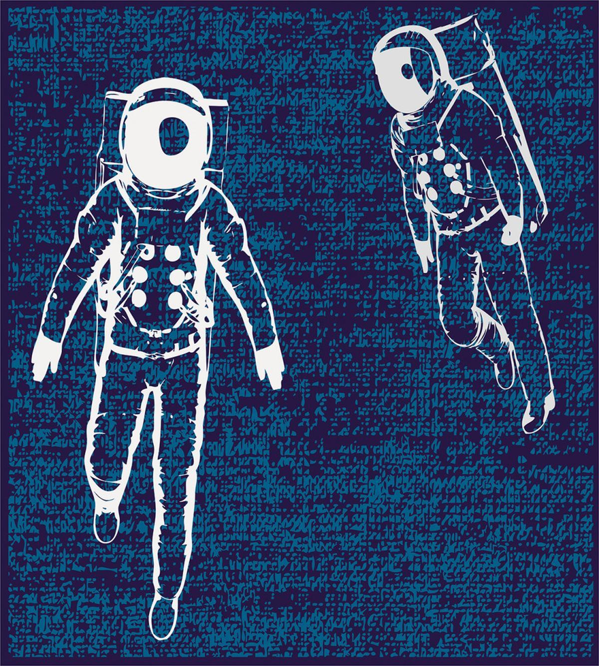 Astronauts Floating — Pattern