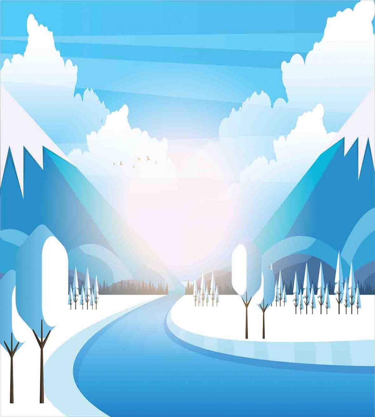 Pastoral River Scene — Pattern