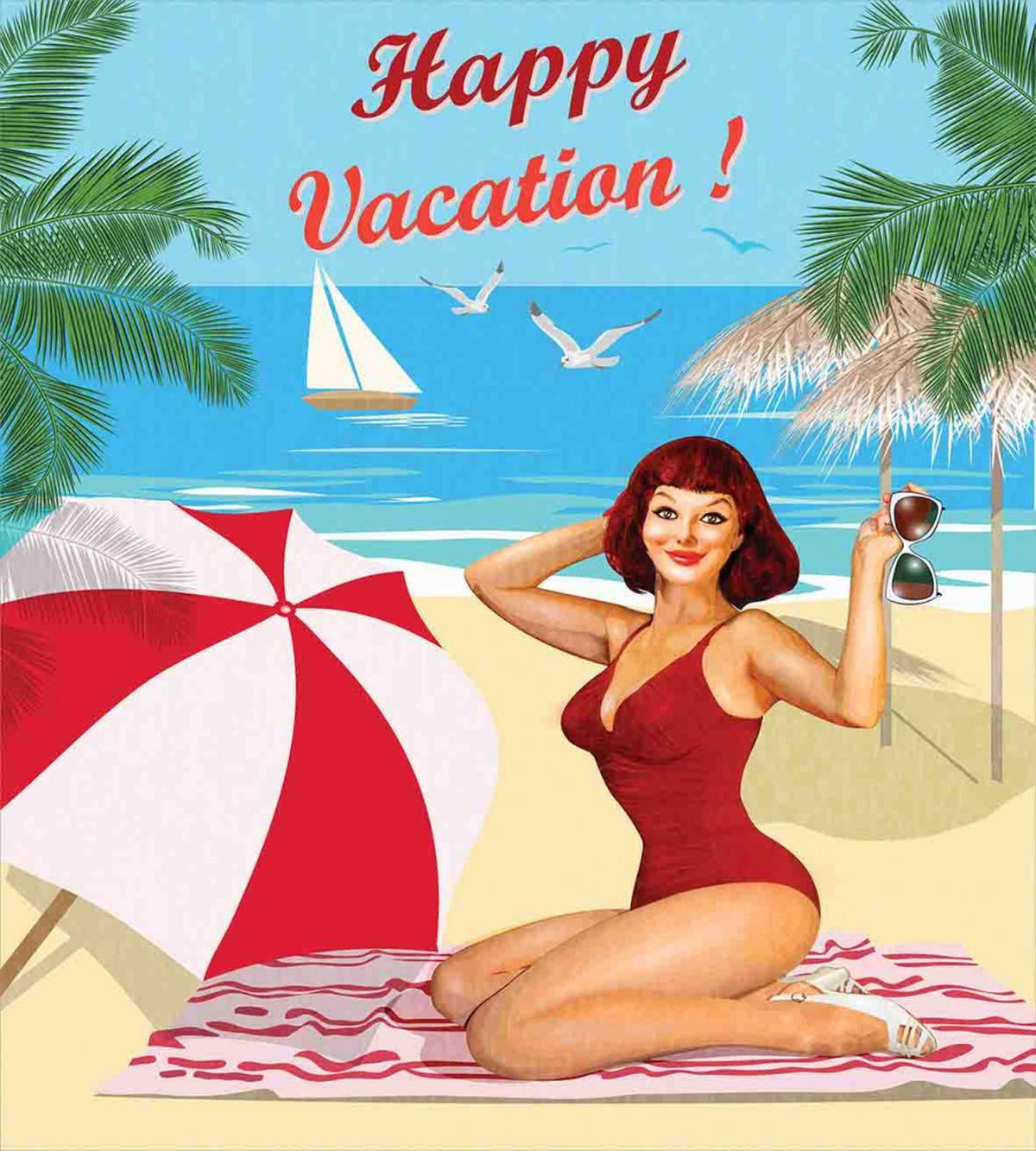 Red Bathing Suits — Pattern