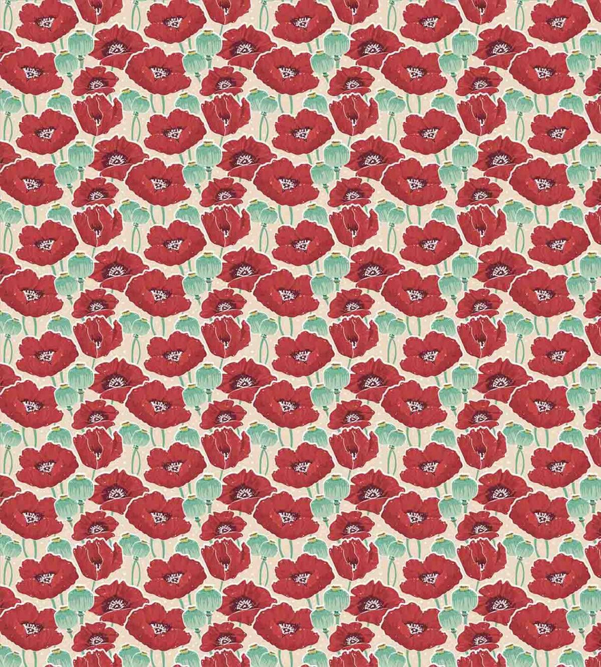 Watercolor Effect Poppy — Pattern
