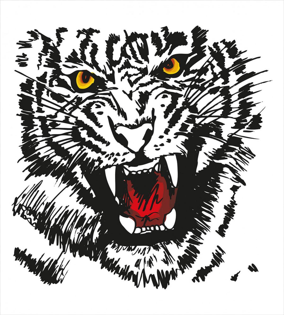 Angry Feline Vivid Eyes — Pattern
