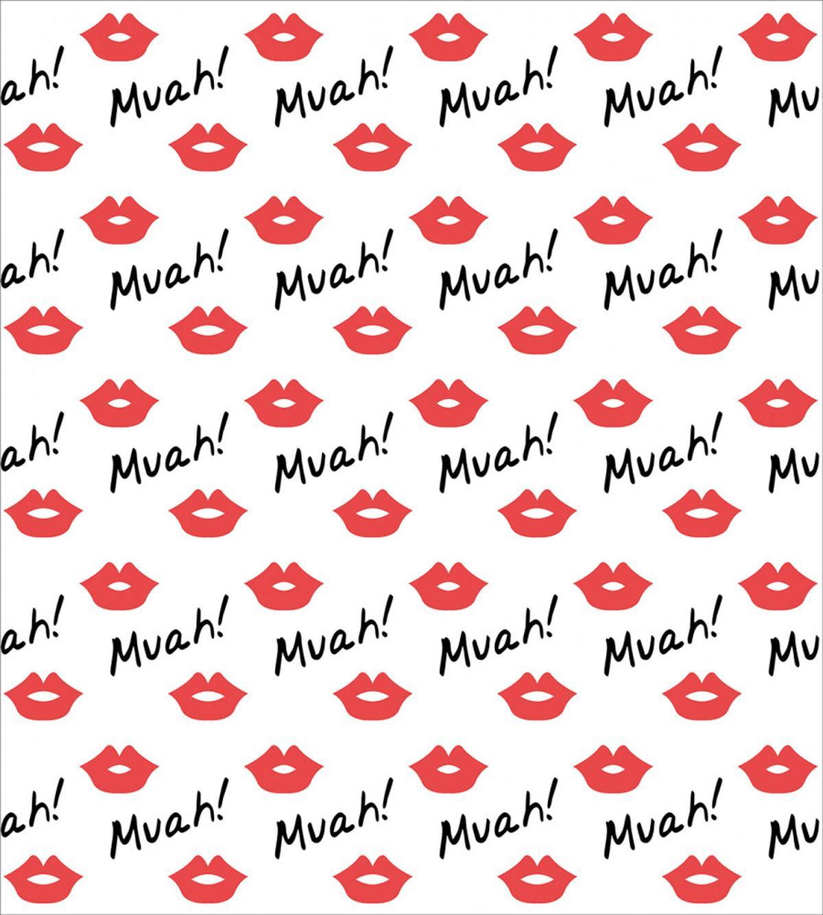 Red Woman Lips Romance — Pattern