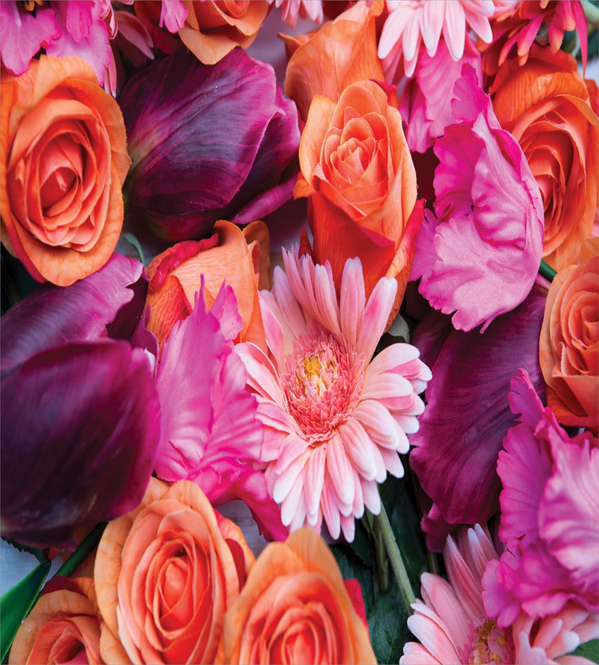 Gerberas Tulips Roses — Pattern