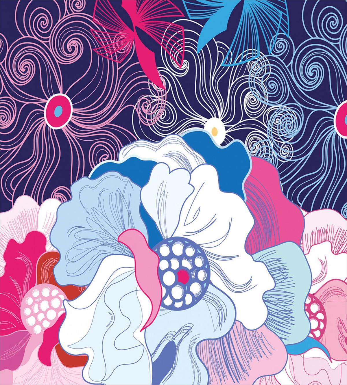 Fantasy Swirled Flowers — Pattern