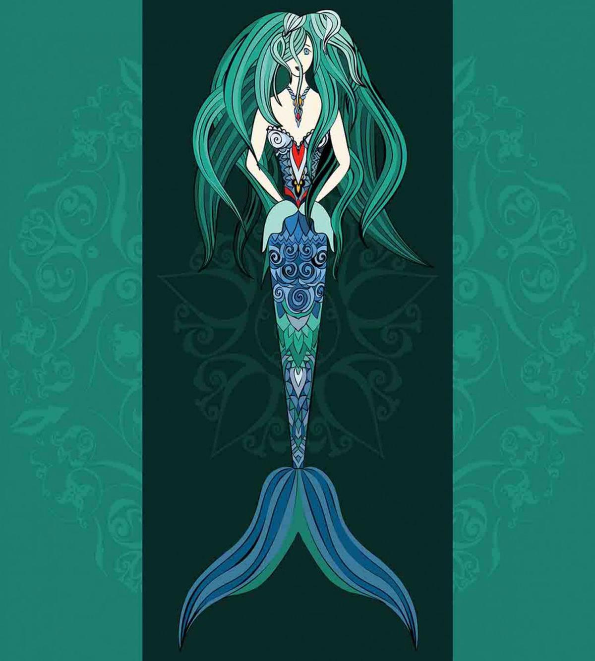 Hand Drawn Mermaid — Pattern