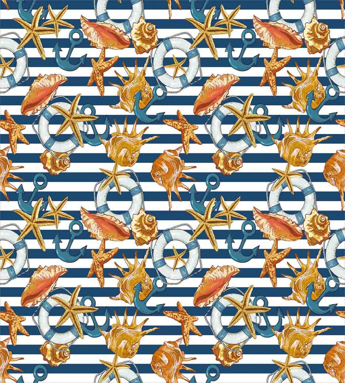 Sealife Art with Stripes — Pattern