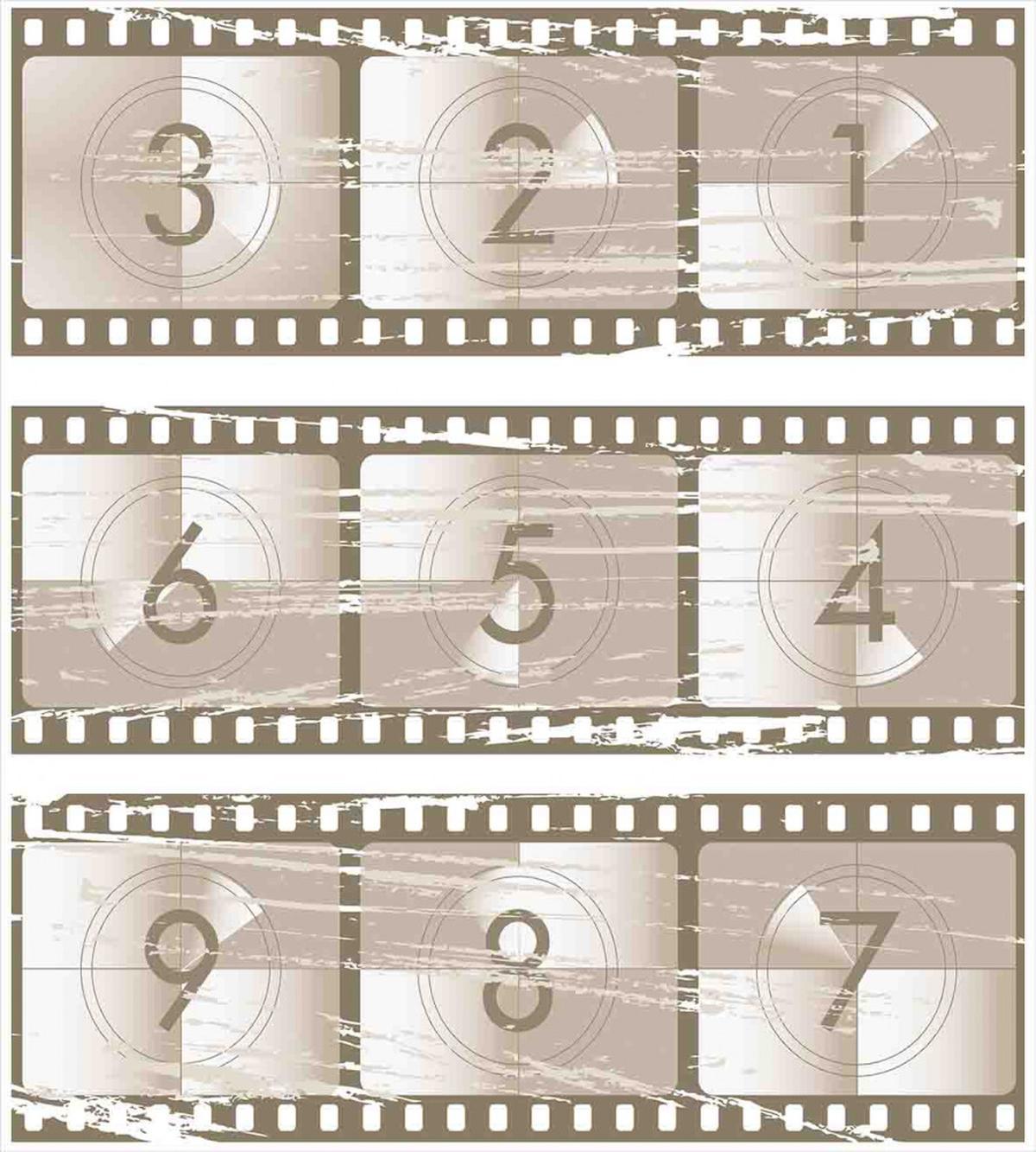 Numbers on a Film Strip — Pattern