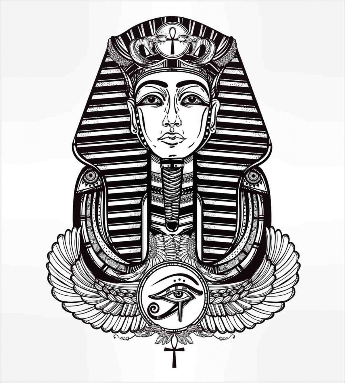 Vintage Pharaoh Tattoo — Pattern