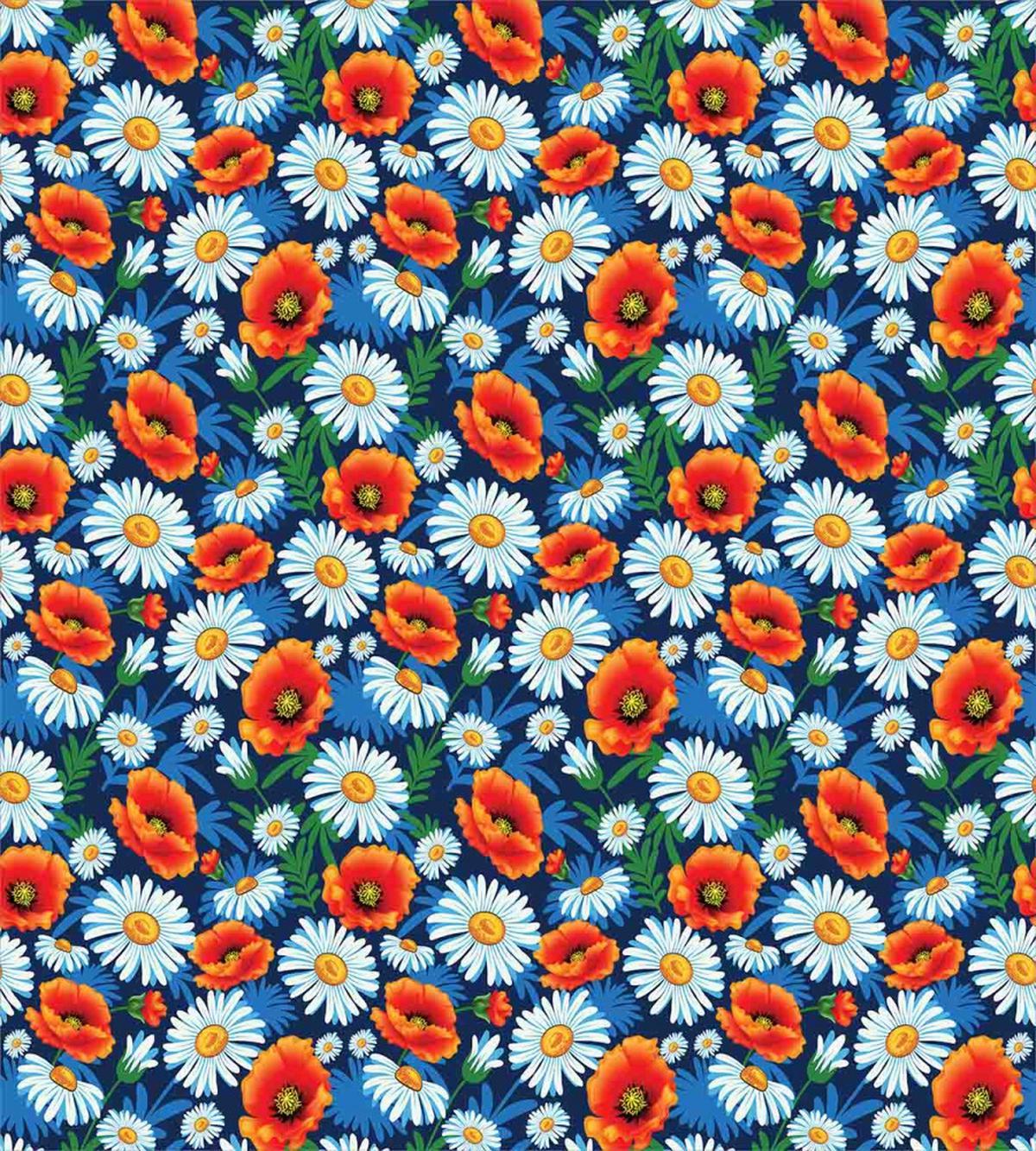 Vibrant Colored Poppies — Pattern