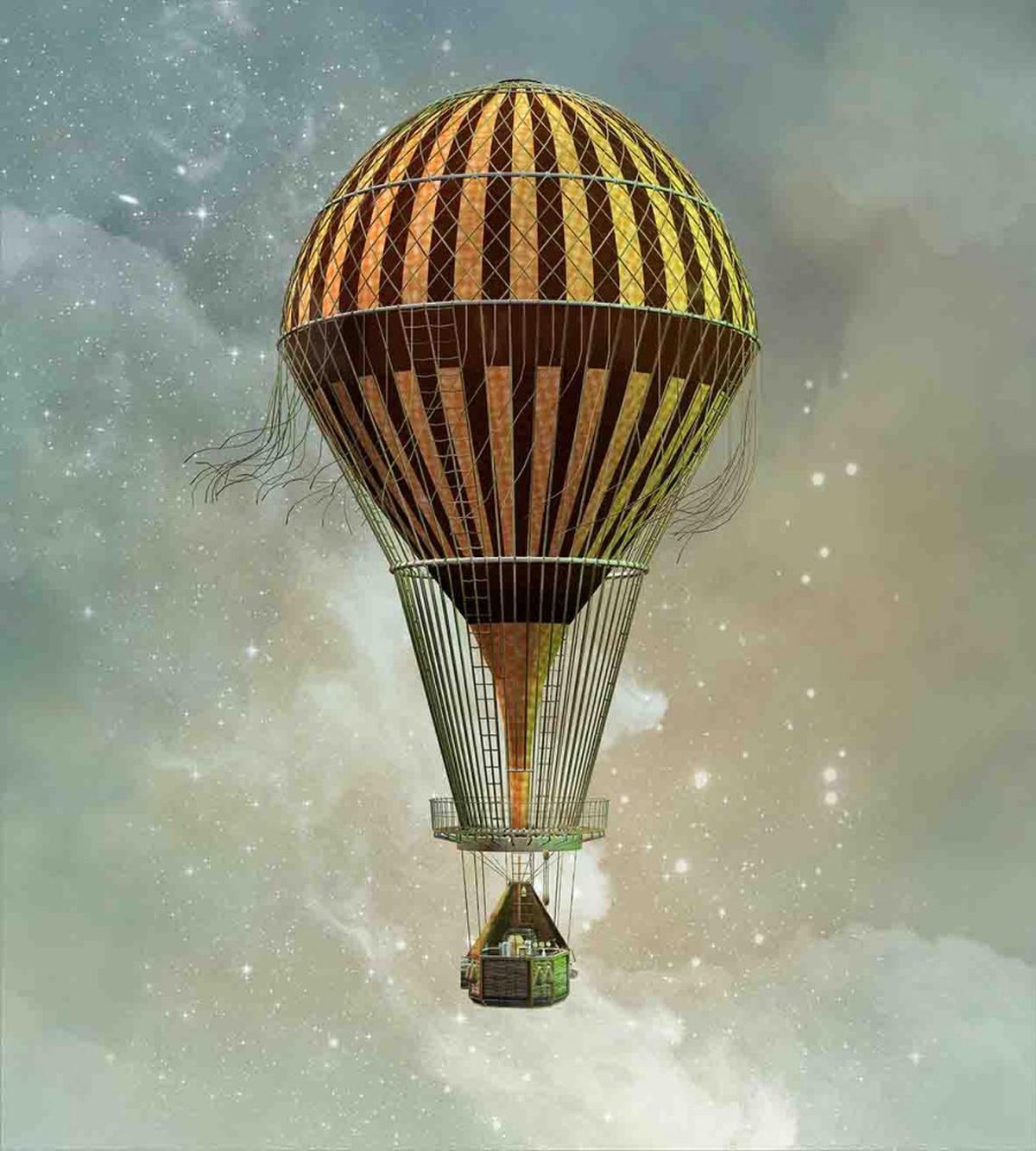 Air Balloon and Stars — Pattern