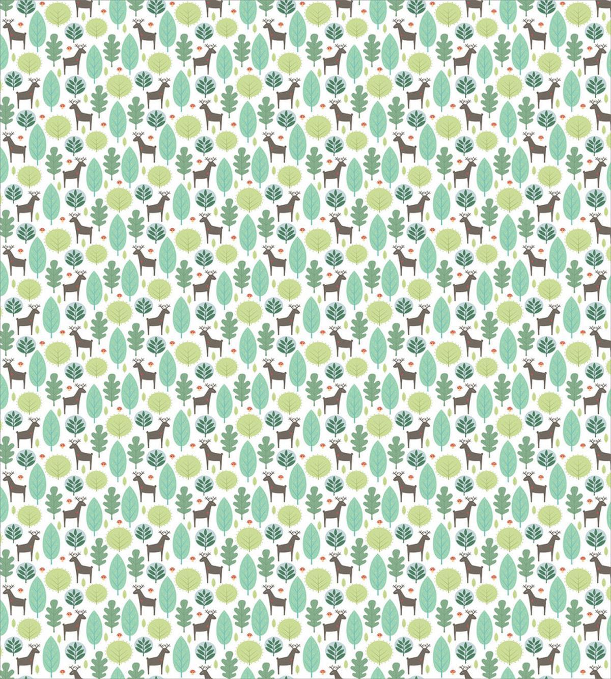 Forest and Deer with Heart — Pattern