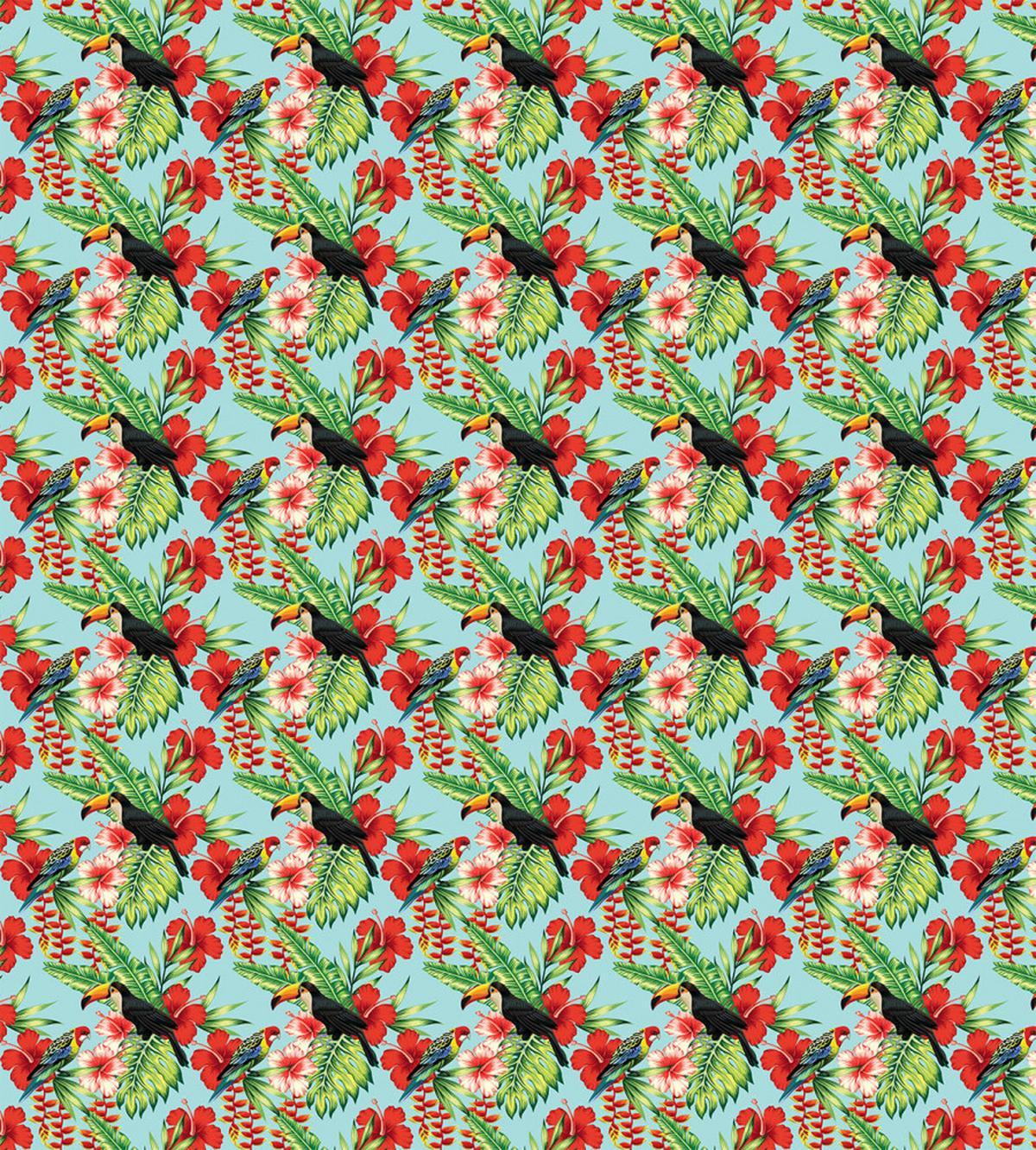Hibiscus Parrot and Toucan — Pattern