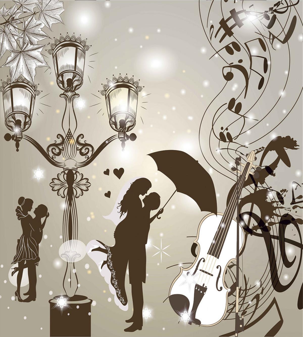 Kissing Couples Music — Pattern