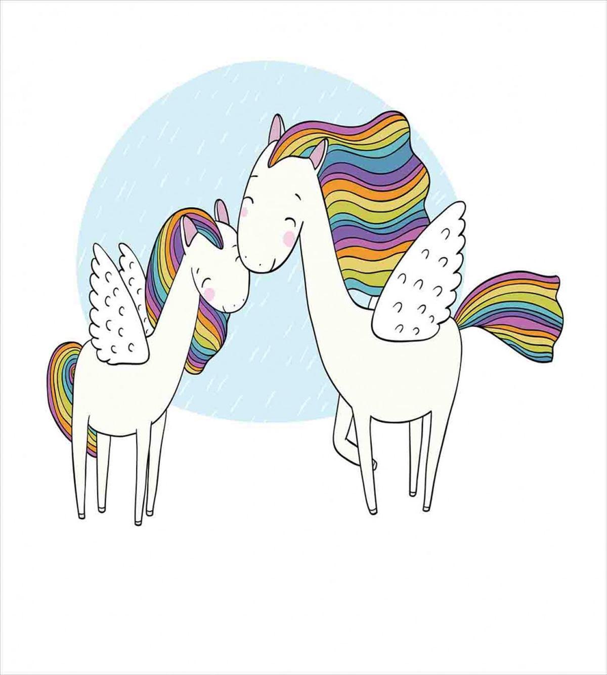 Colorful Pegasus Horses — Pattern
