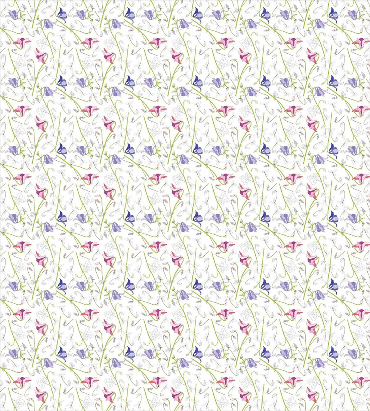 Hand Drawn Aquilegia Flower — Pattern
