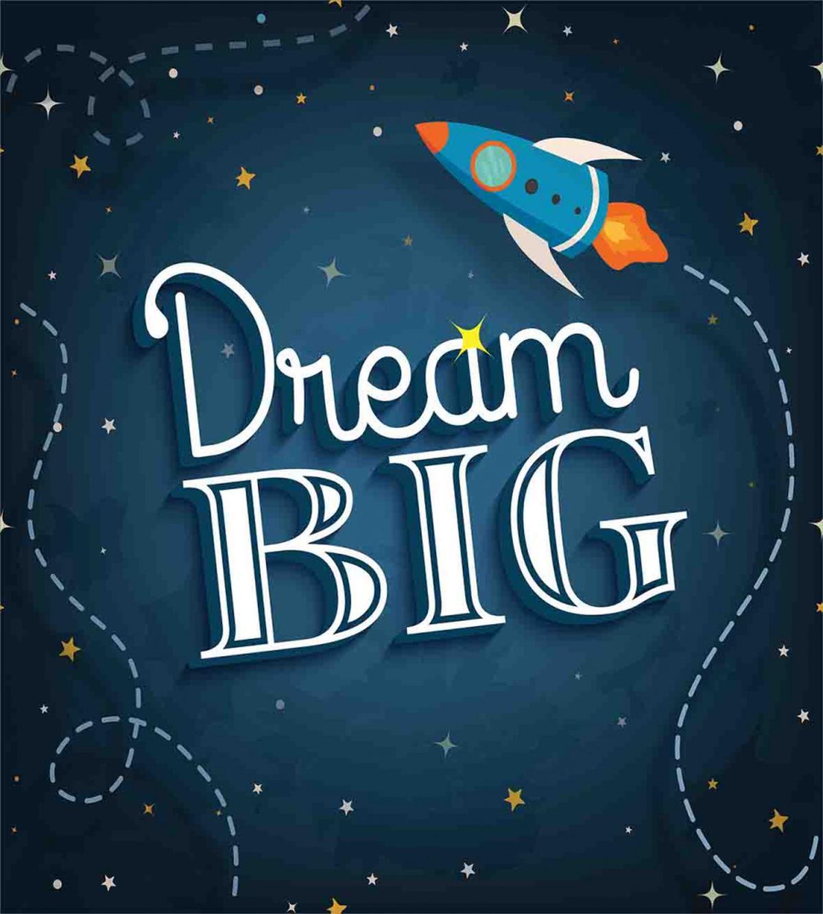 Dream Big Galaxy Space — Pattern