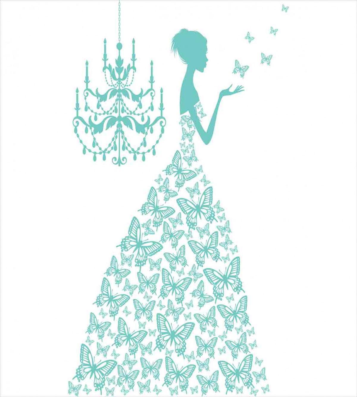 Butterflies Gown Princess Art — Pattern