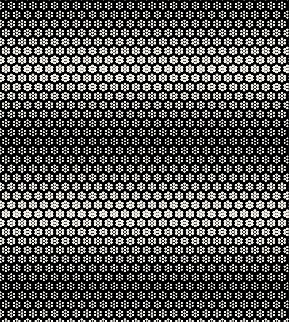 Halftone Hexagons Flowers — Pattern