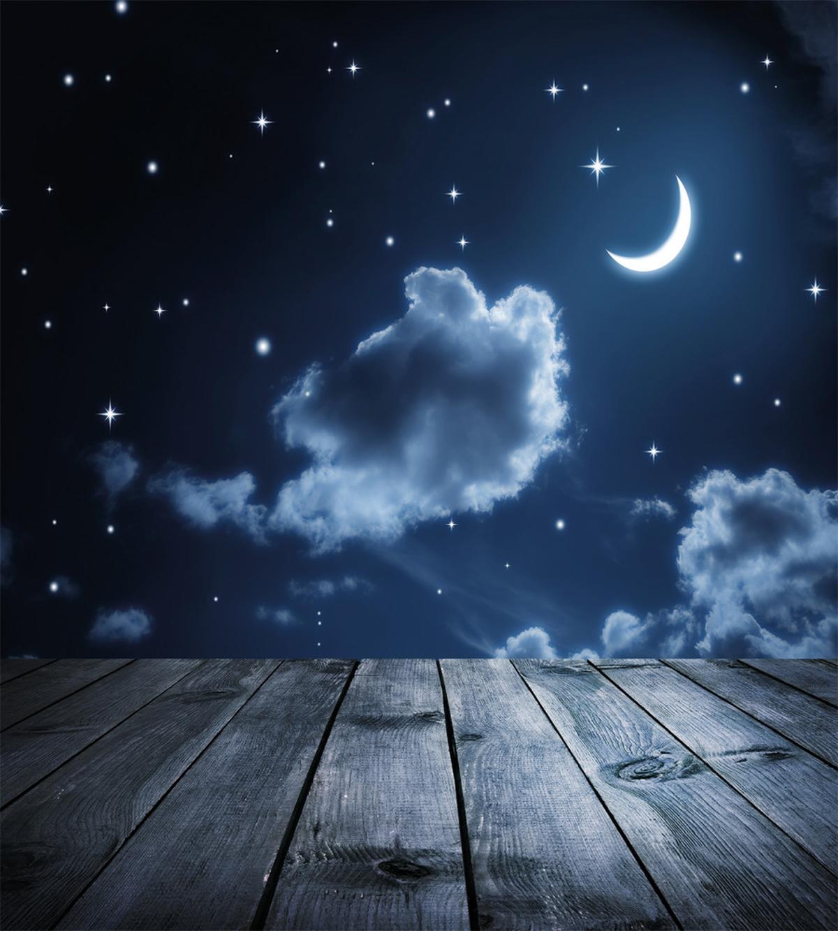 Vivid Night Sky Wood — Pattern