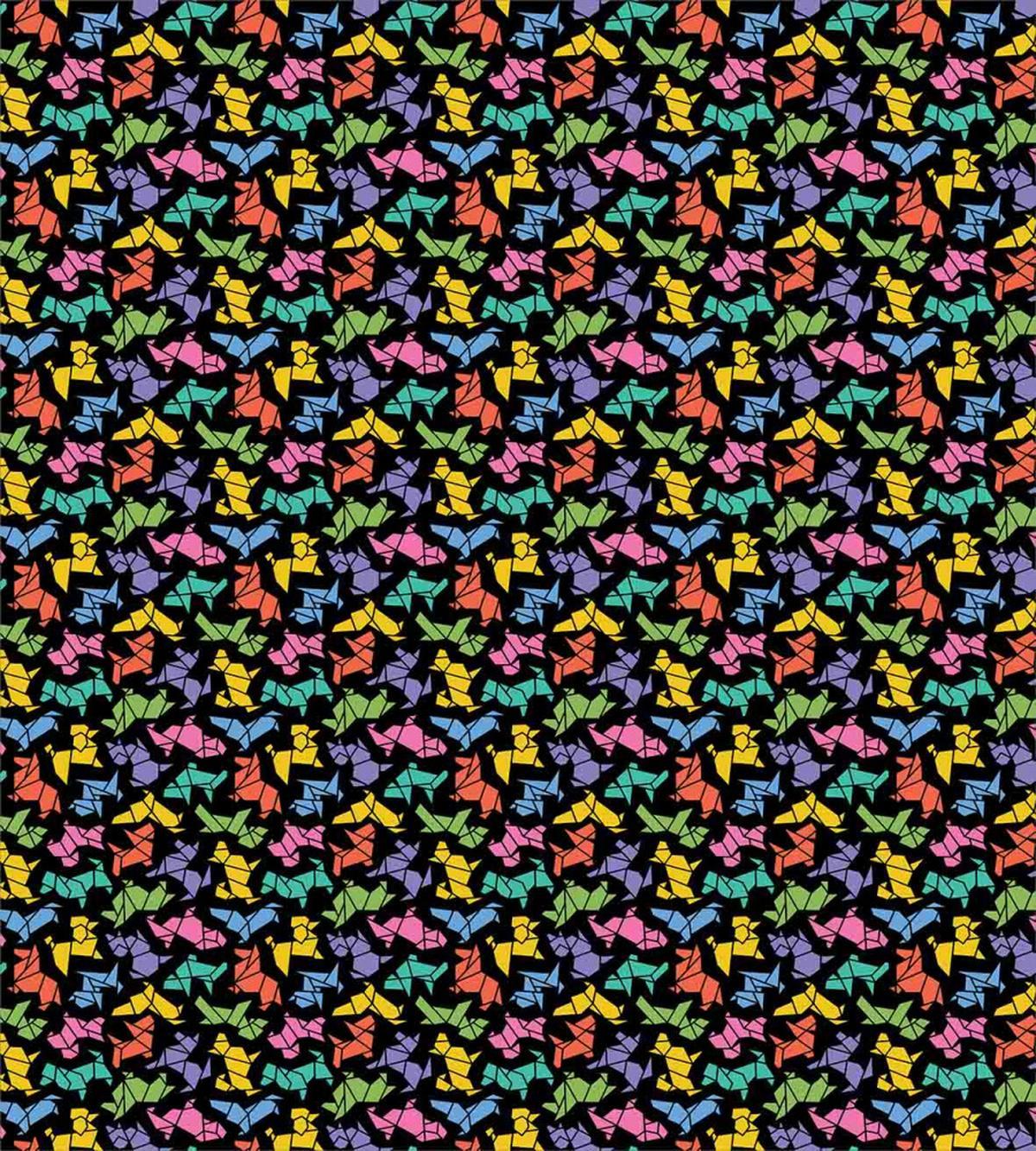 Abstract Origami Style Dogs — Pattern