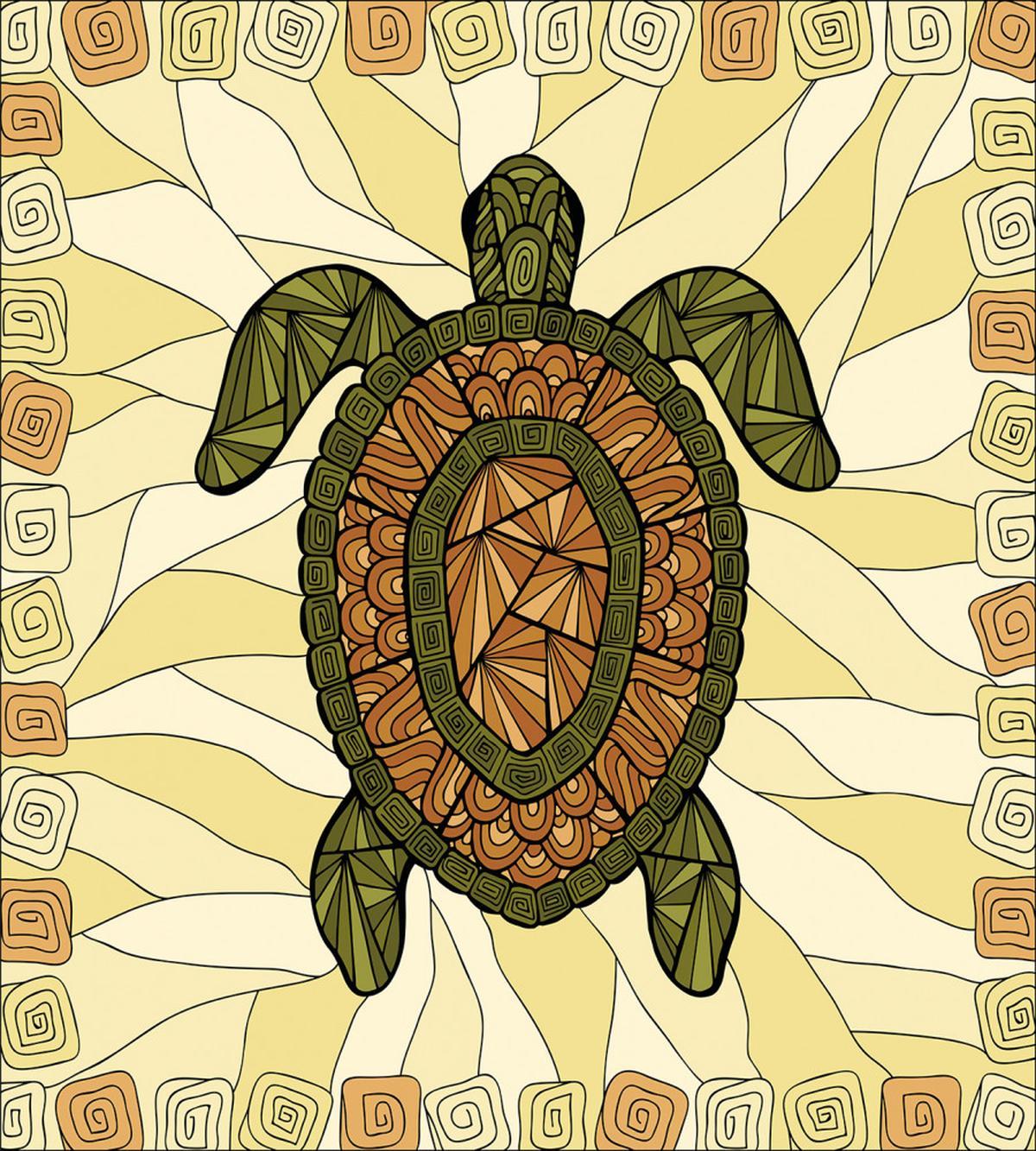 Turtle Zentangle Artwork — Pattern