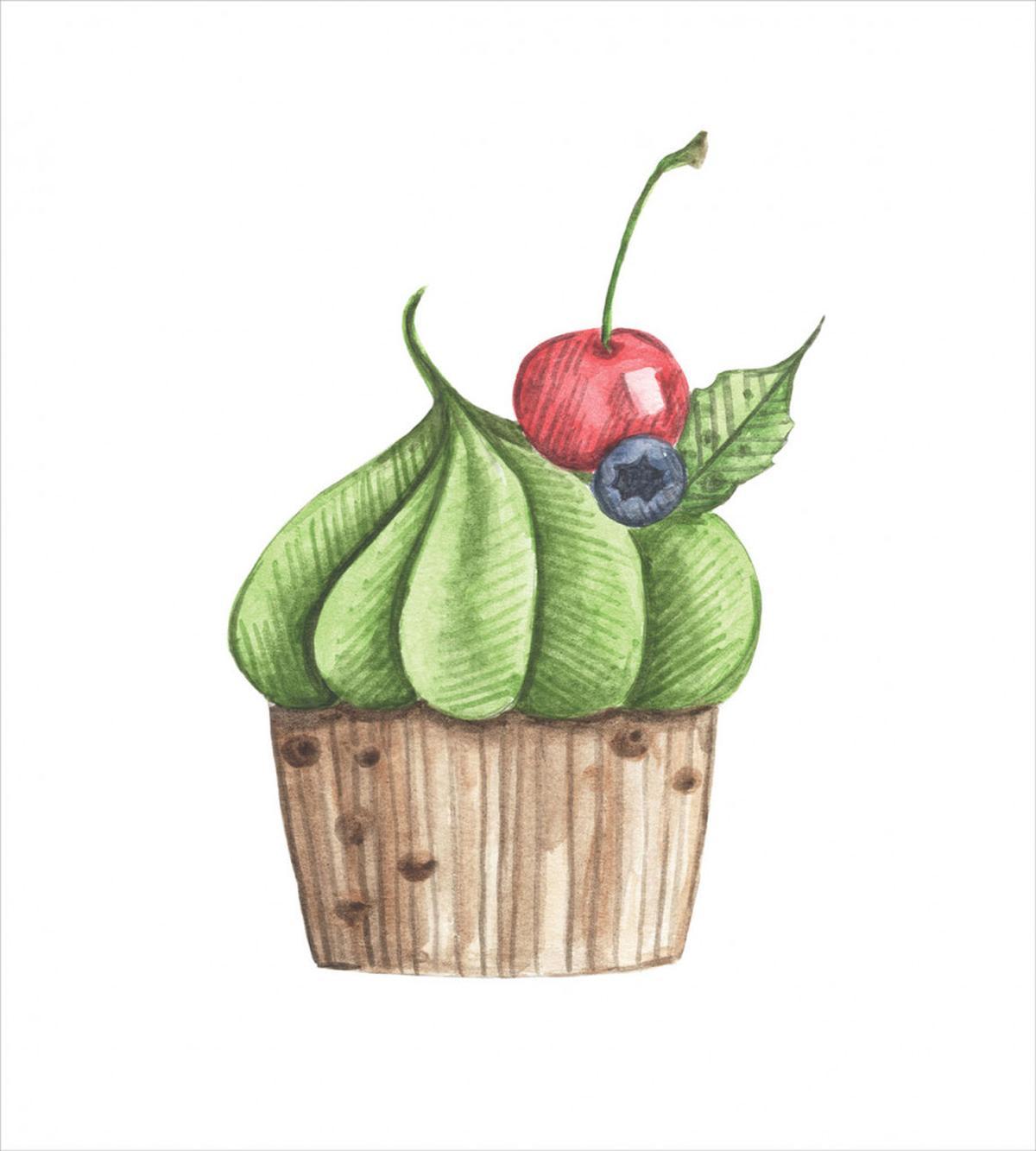 Tasty Cherry Food Graphic — Pattern