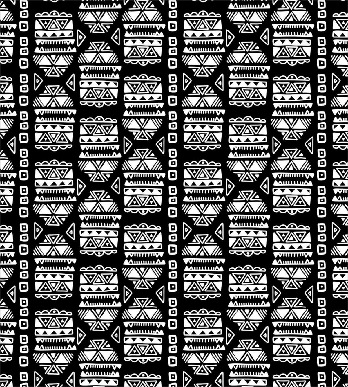 Doodled Zigzags Triangles — Pattern