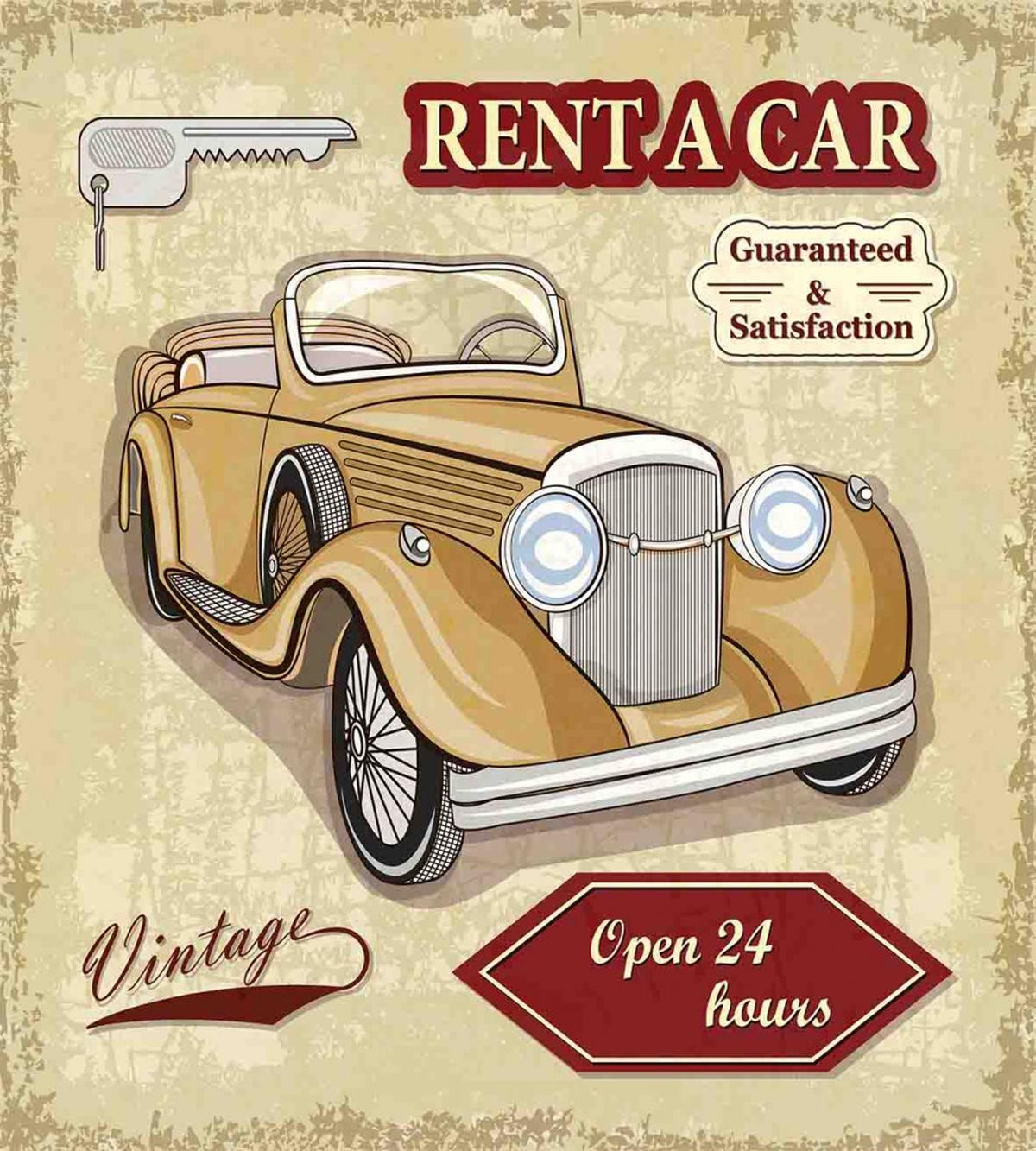 Old Car Poster Effect — Pattern