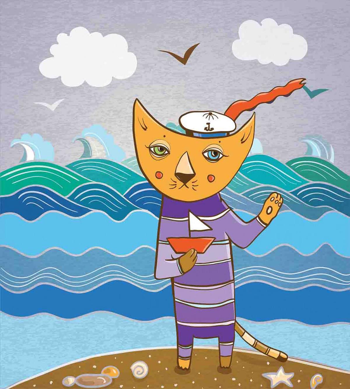 Sailor Feline on the Shore — Pattern