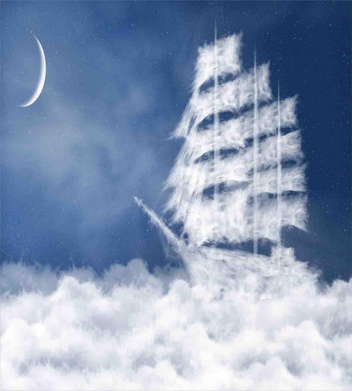 Clouds Ship in Sky — Pattern
