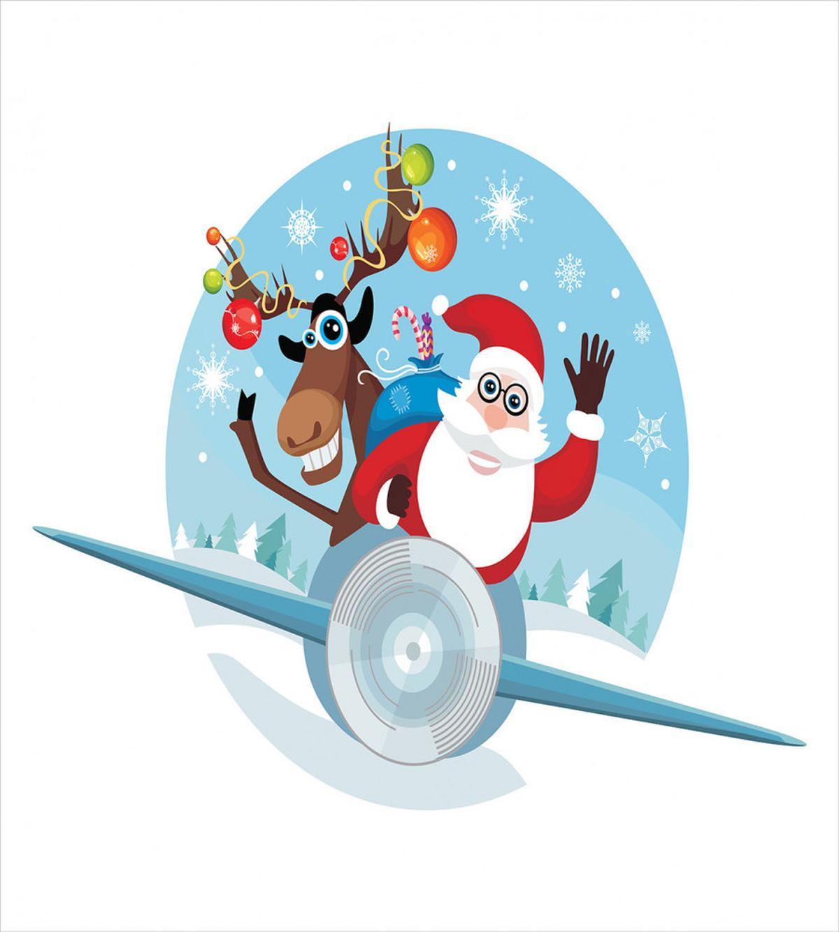 Reindeer and Santa — Pattern