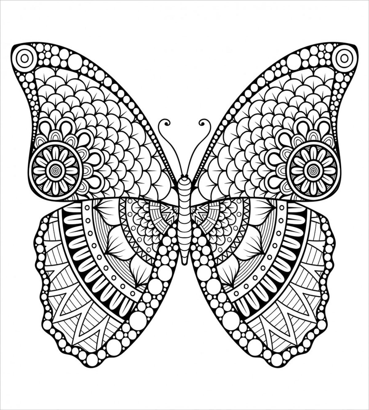 Monochrome Butterfly Graphic — Pattern