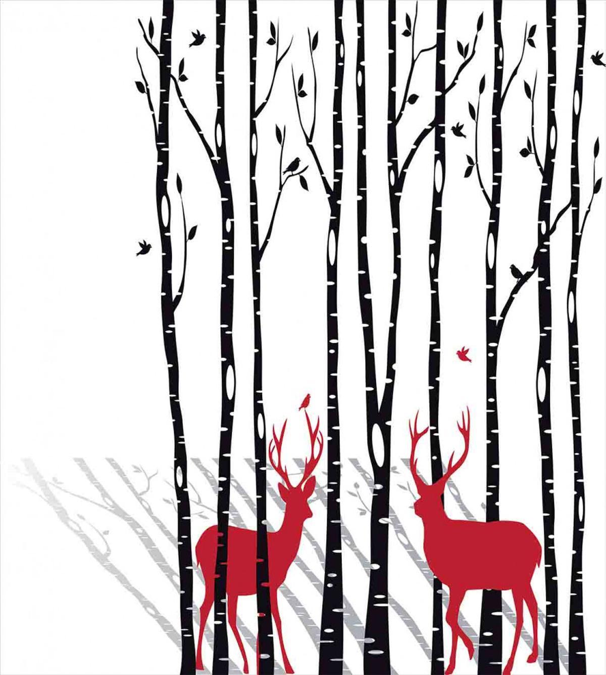 Deer Tree Forest Bird — Pattern