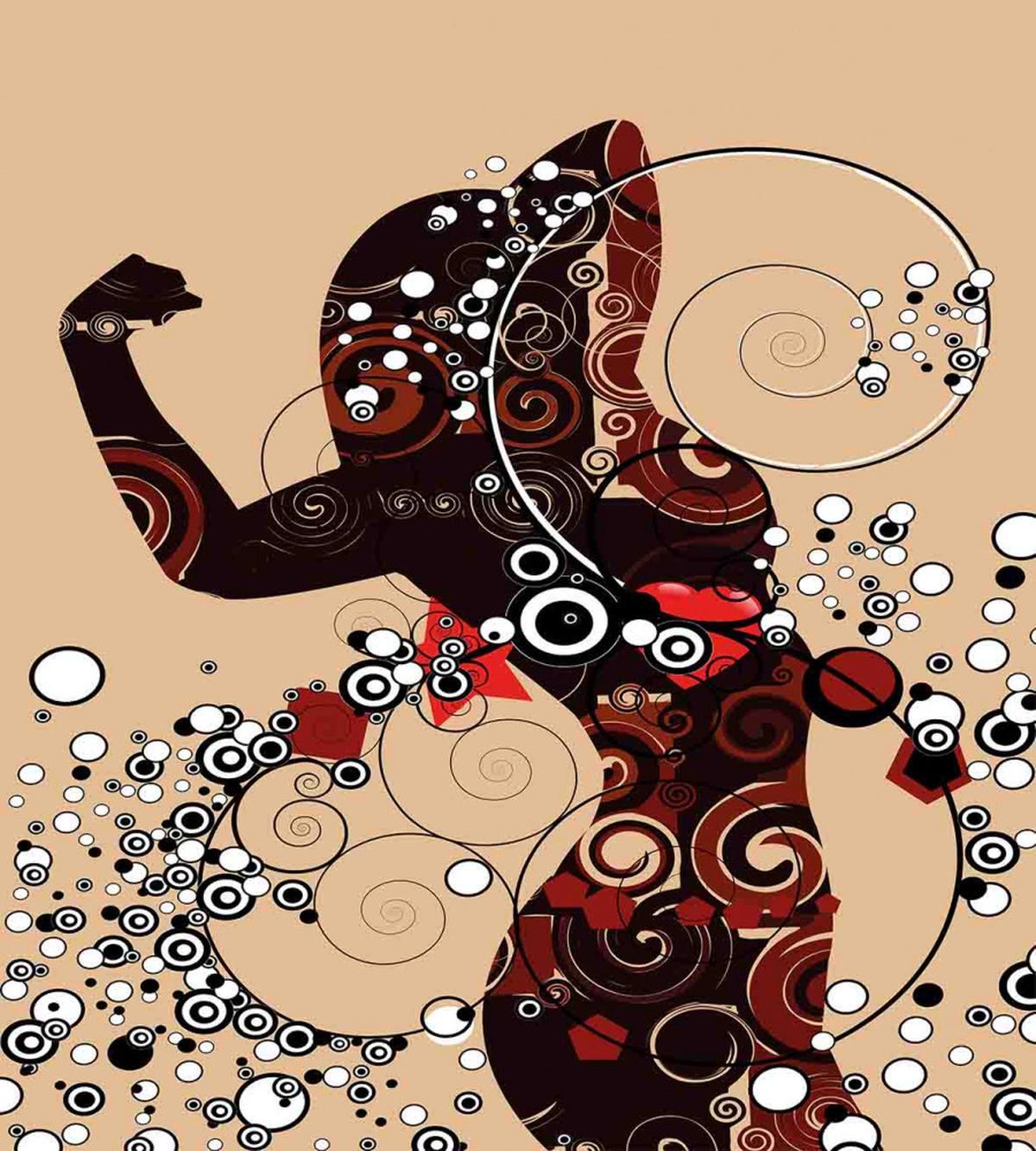 Circle with Women Image — Pattern