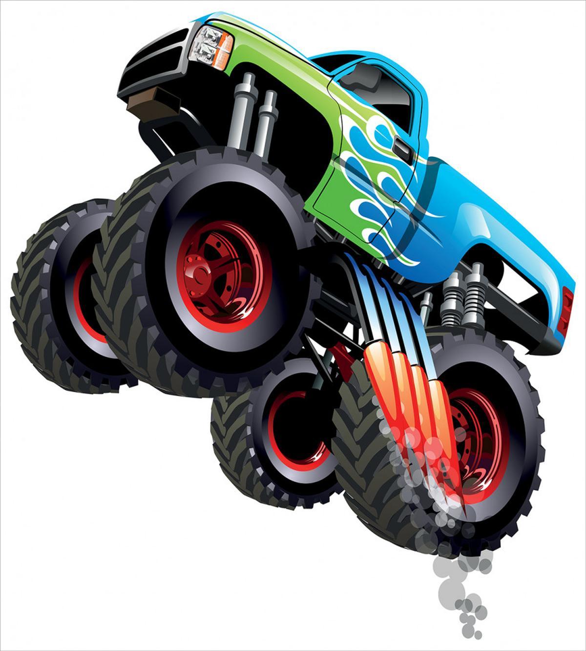 Monster Truck Cool Cartoon — Pattern