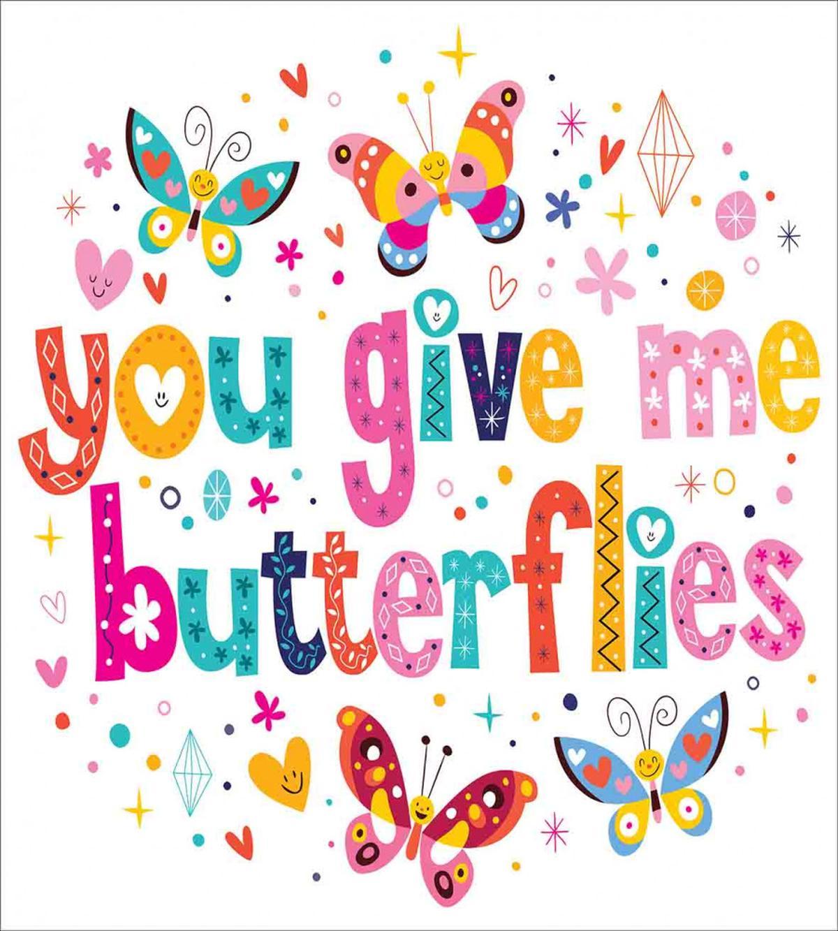 Words Hearts Cartoon — Pattern