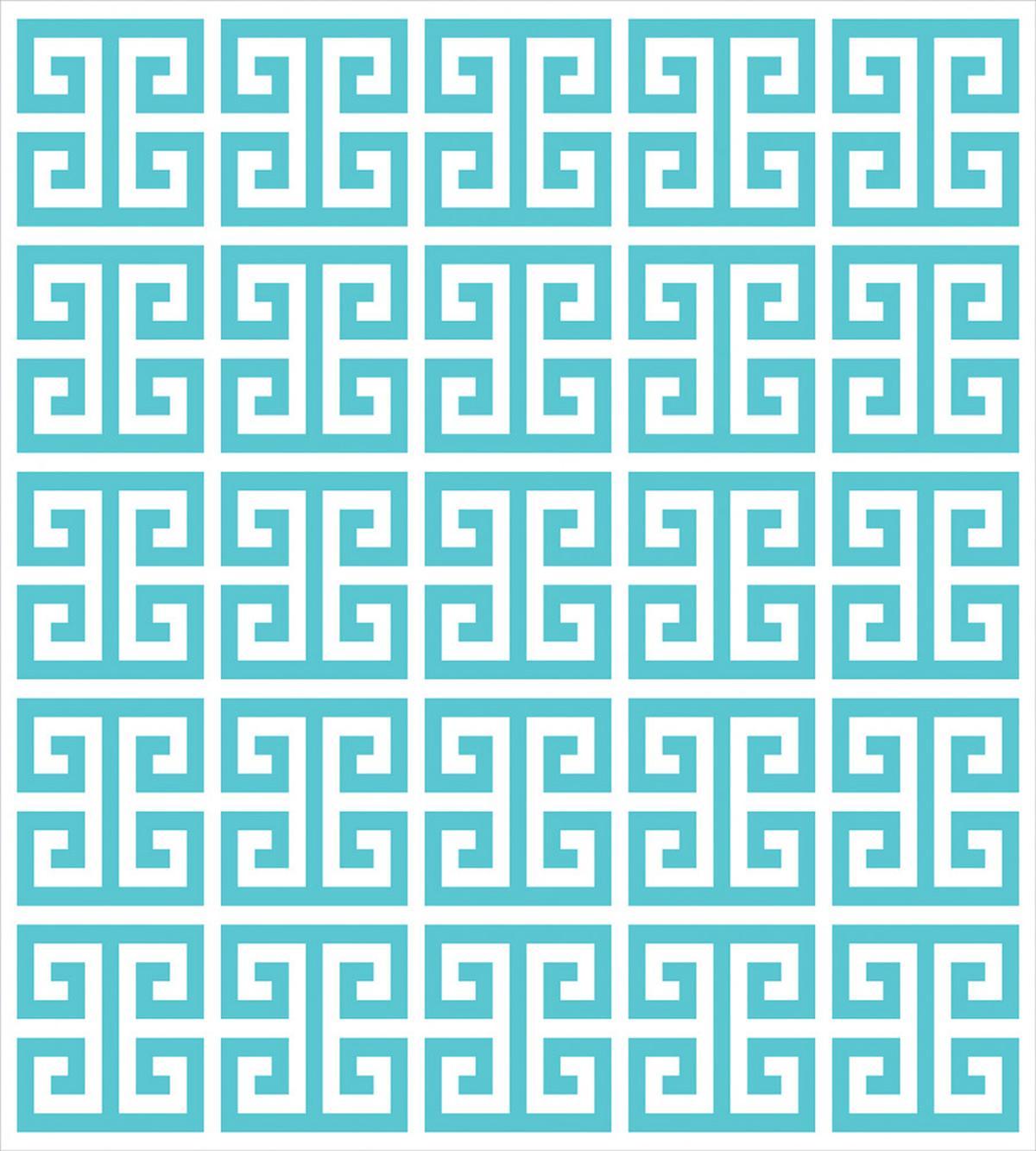 Blue and White Fret — Pattern