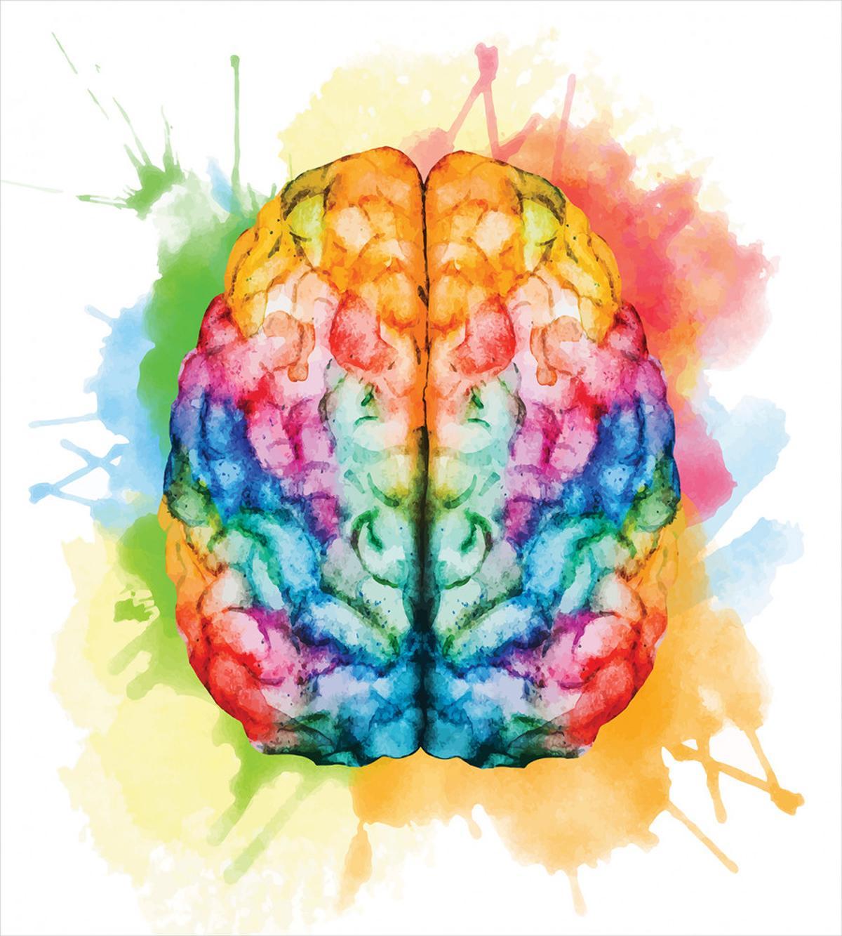 Colorful Human Brain — Pattern