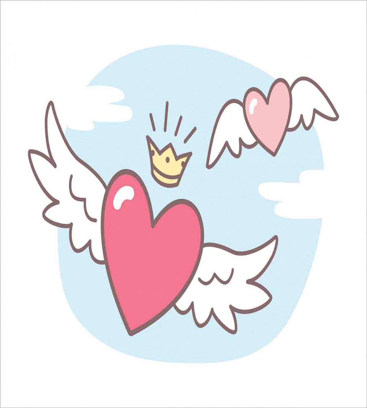 Flying Hearts and Crown — Pattern