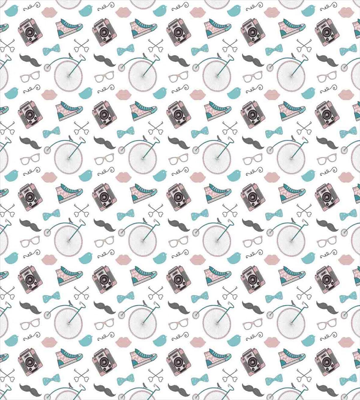 Hipster Camera with Bow Tie — Pattern