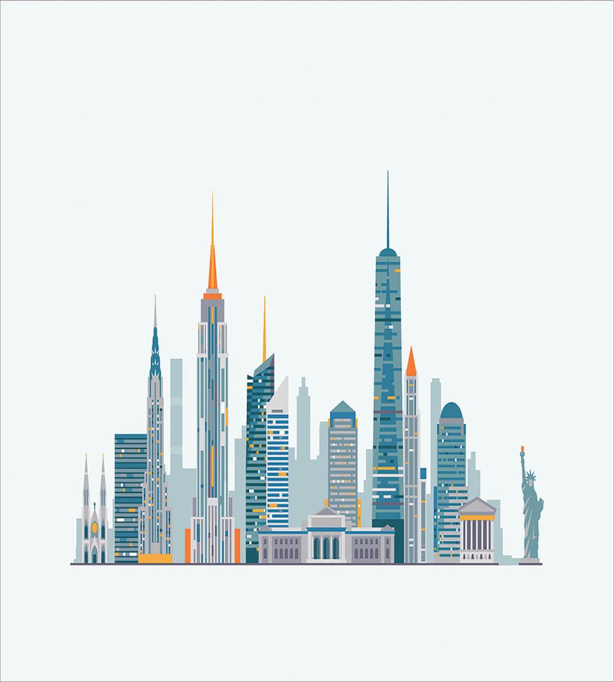 Megacity New York Illustration — Pattern