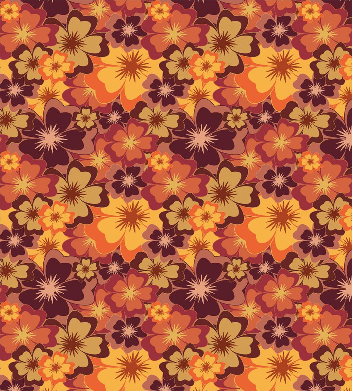 Flowers of Autumn Style Art — Pattern