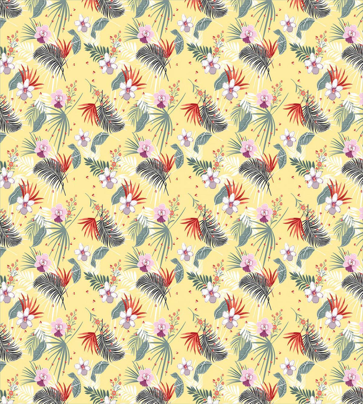 Pastel Hibiscus Flowers — Pattern