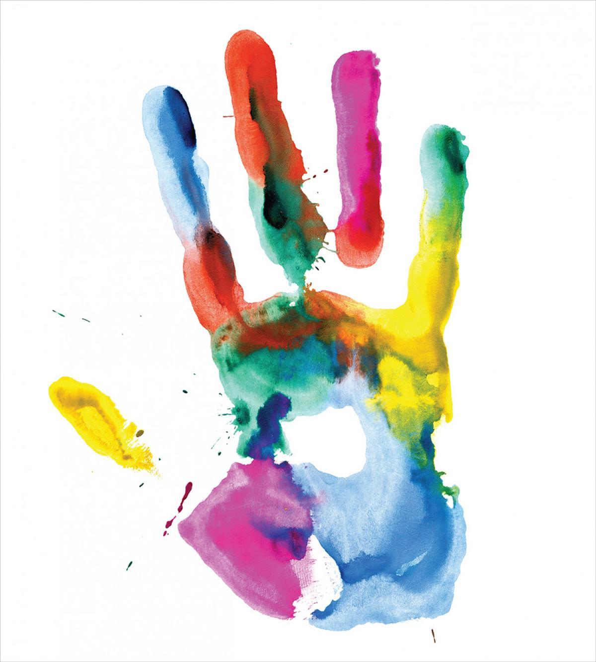 Colored Human Hand — Pattern