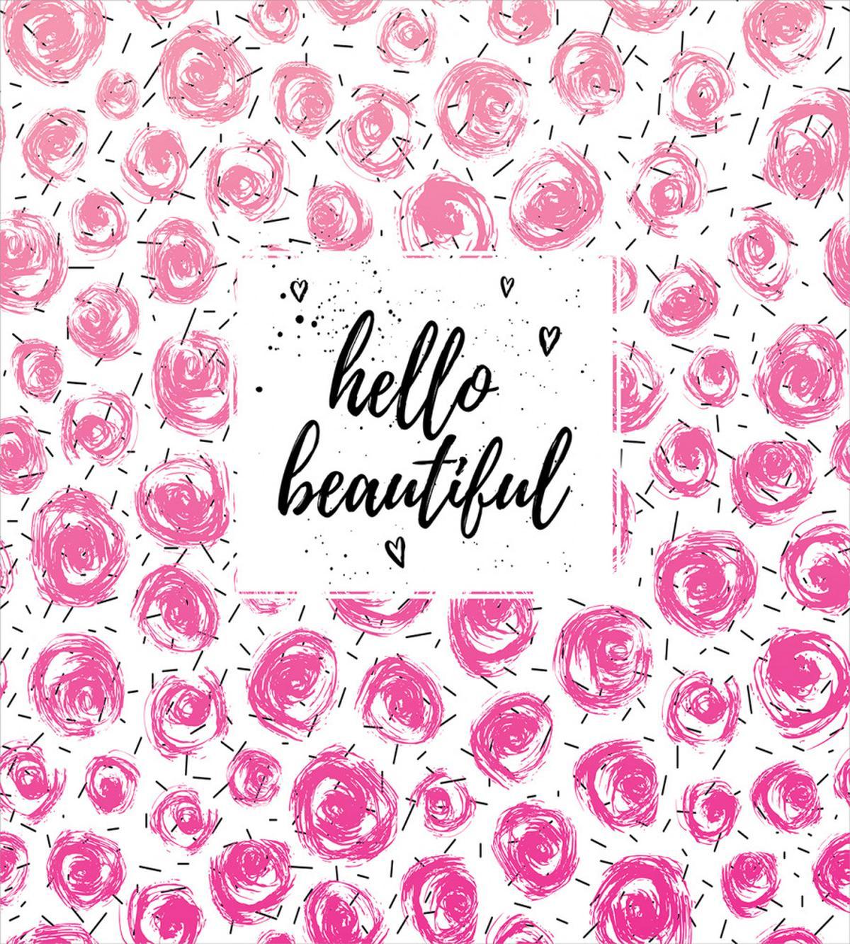 Watercolor Buds Words — Pattern