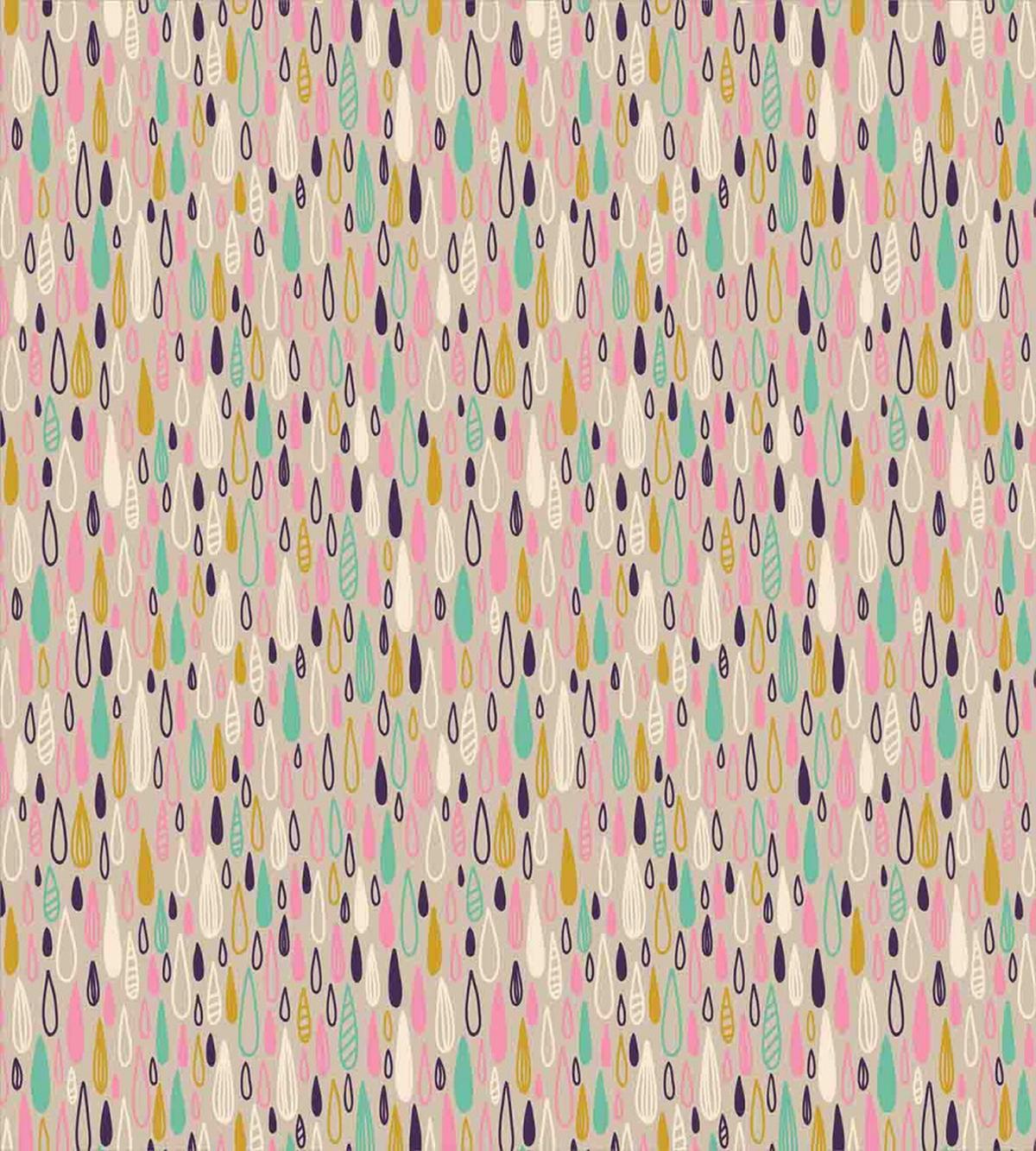 Hand Drawn Raindrops Motif — Pattern