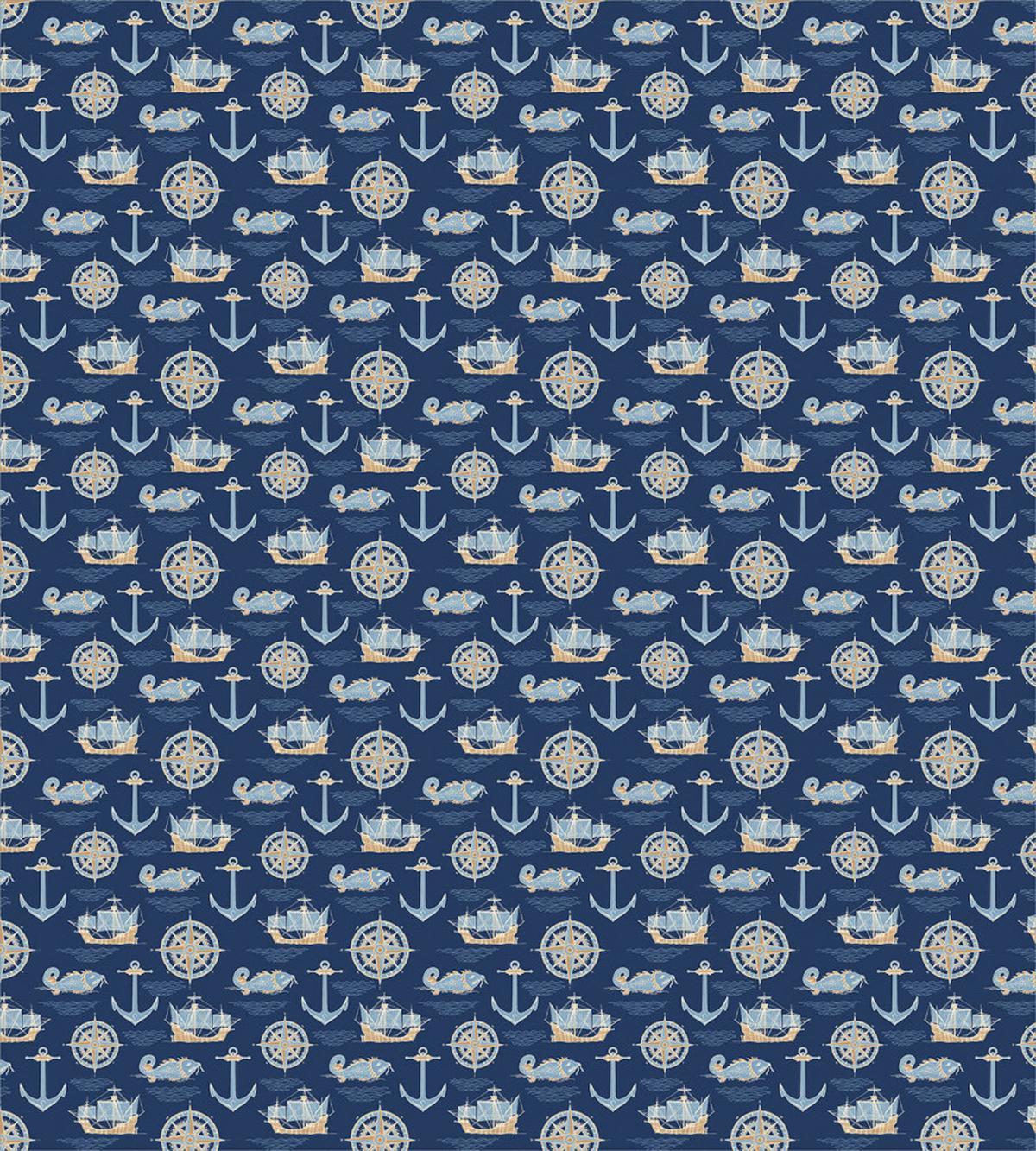 Nautical Wind Rose Anchor — Pattern