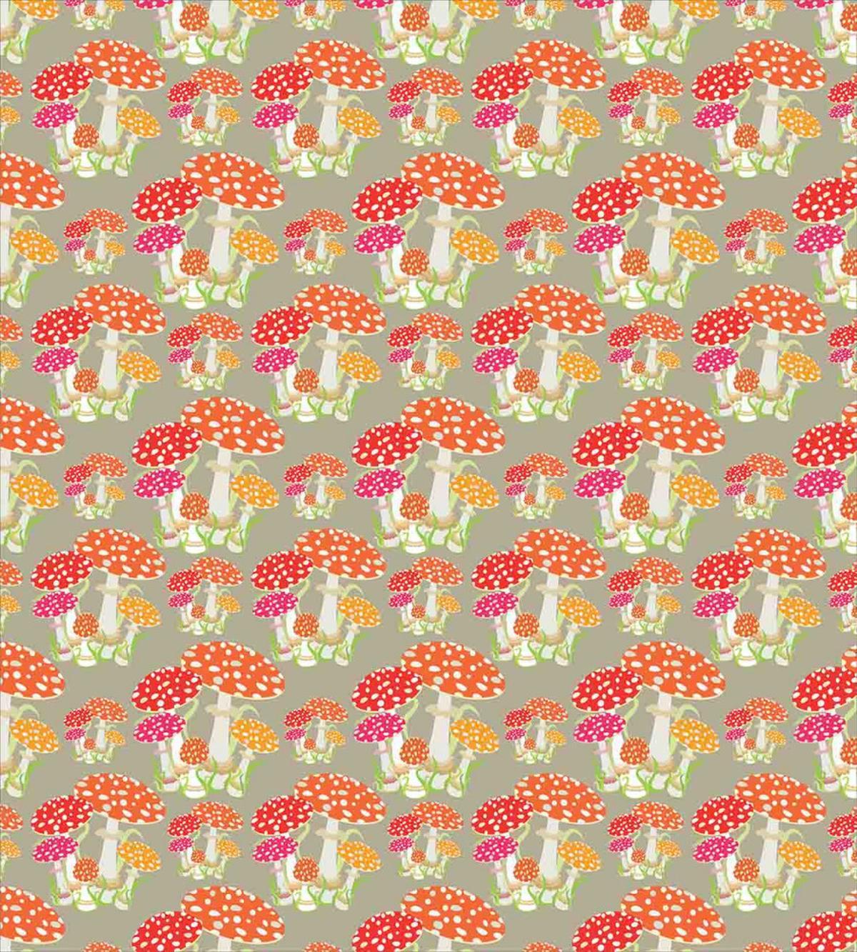 Wild Forest Mushrooms Food — Pattern