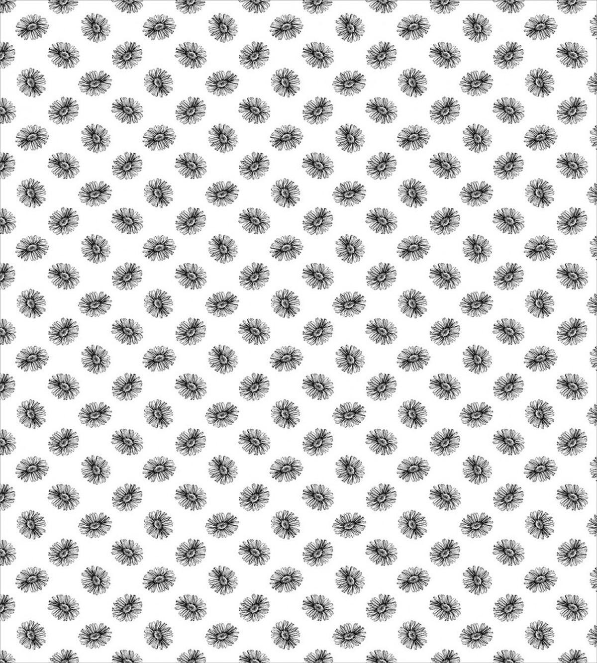 Monochrome Petals Repetition — Pattern